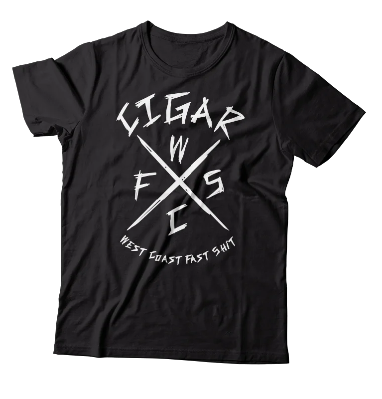 Soft Cotton T-Shirt-CIGAR - "West Coast Fast Shit" (Black) (T-Shirt)