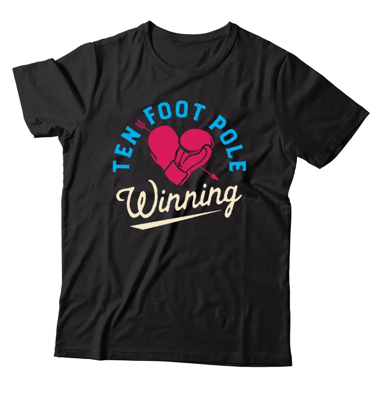 Slim Fit T-Shirt-TEN FOOT POLE - "Winning Heart" (Black) (T-Shirt)