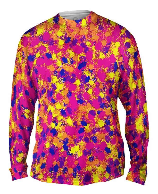 Layered Long Sleeve Top-Paint Splatter Madness Mix