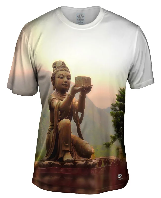 Plain Black T-Shirt-Buddha 001