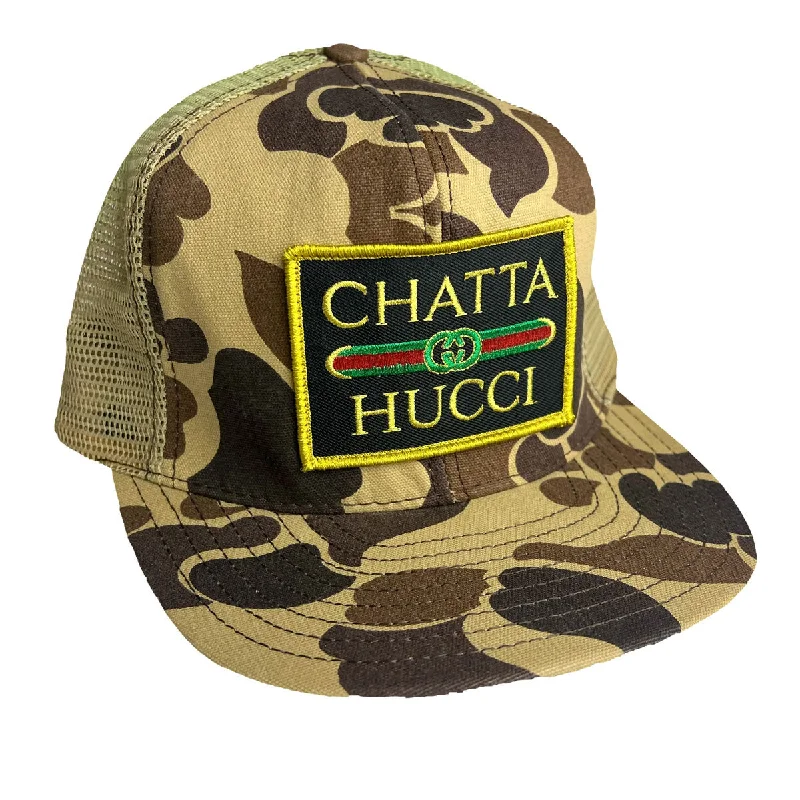 Newsboy Hat-Chattahucci Vintage Deadstock Camo Trucker Patch Hat