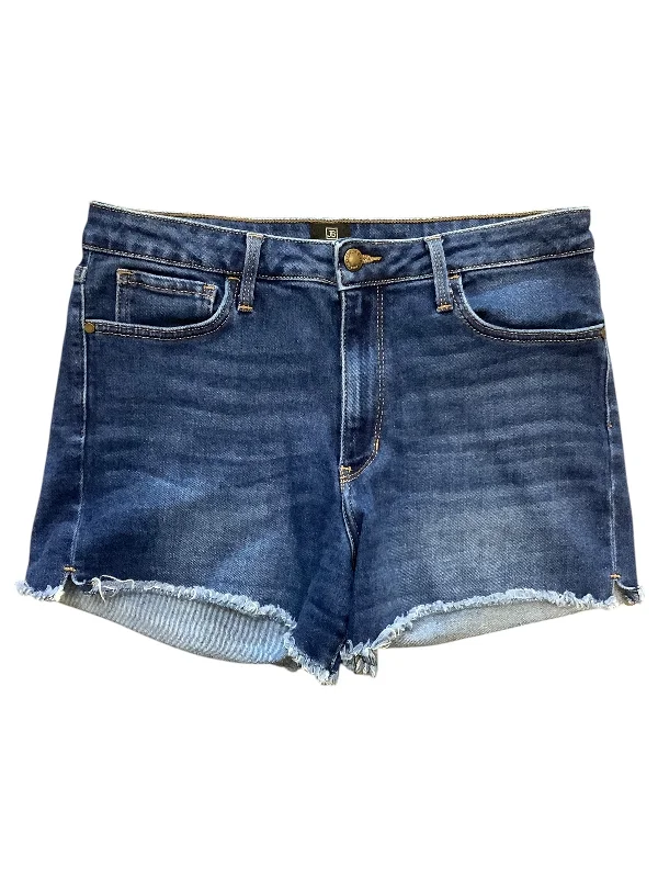 Relaxed Fit Bermuda Shorts-Shorts By Just Black In Blue Denim, Size: L