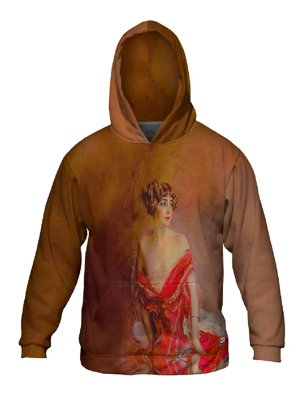 Trendy Pullover Hoodie-Giovanni Boldini - "Mlle de Gillespie" (1912)