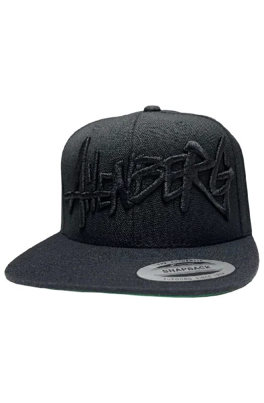 Knit Hat-Anenberg, Single Story Classic Black Snap Back