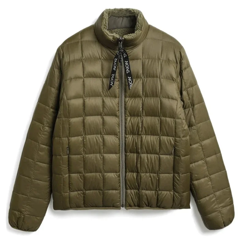 Cold Weather Jacket-Taion Down Boa Reversible Jacket Olive / Dark Olive