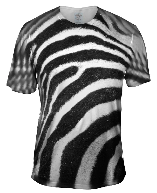 Casual Graphic T-Shirt-Zebra Skin