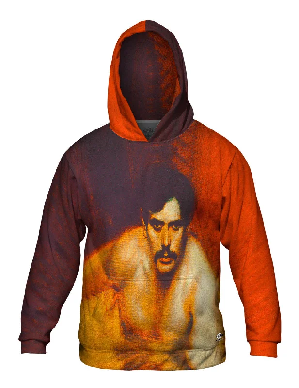 Soft Pullover Hoodie-Franz Stuck - "Male Portrait Study (A Bad Conscience)" (1896)