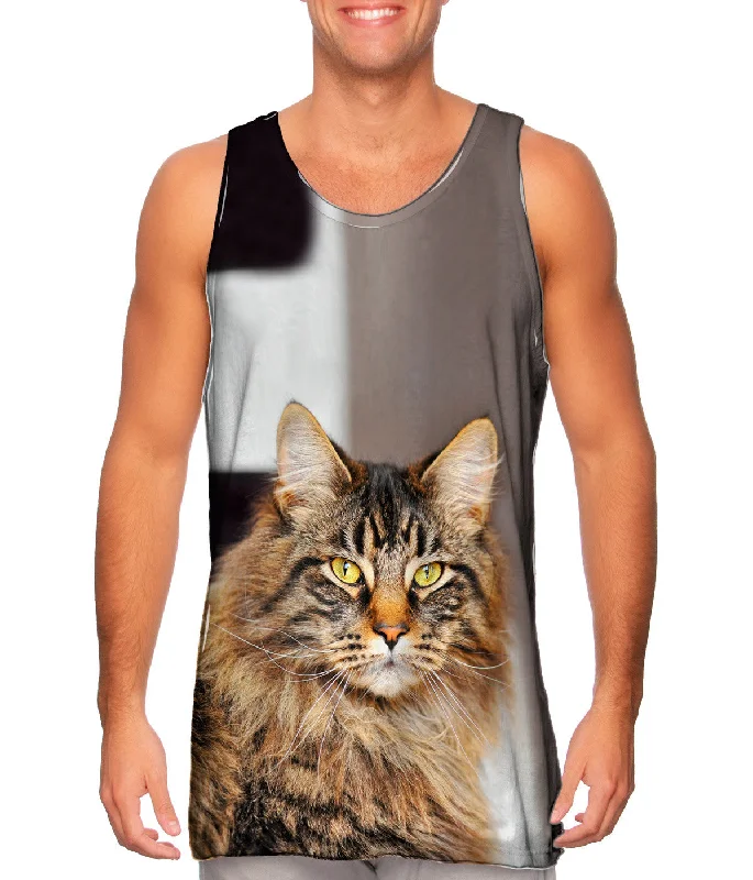 Outdoor Workout Tank-Fluffy Jaguar Cat