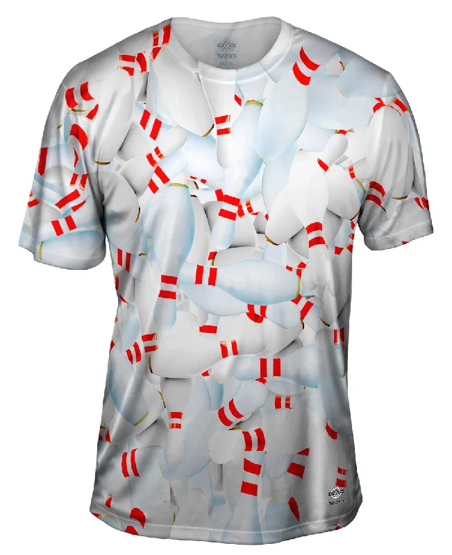 Summer Graphic T-Shirt-Bowling Pins Bowlers Pride