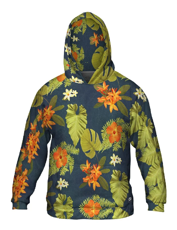 Printed Hoodie-Feeling Hawaii Pattern