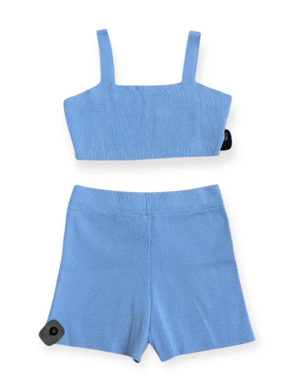 Fitted Shorts-Shorts Set By Clothes Mentor In Blue, Size: S