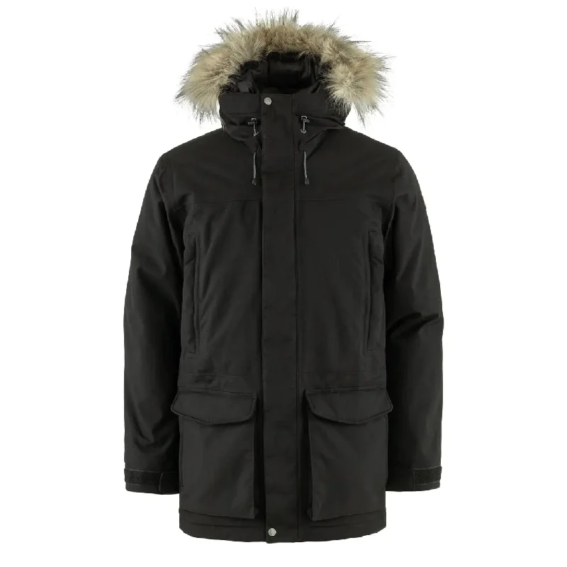 Double-Breasted Jacket-Fjallraven Nuuk Lite Parka Black