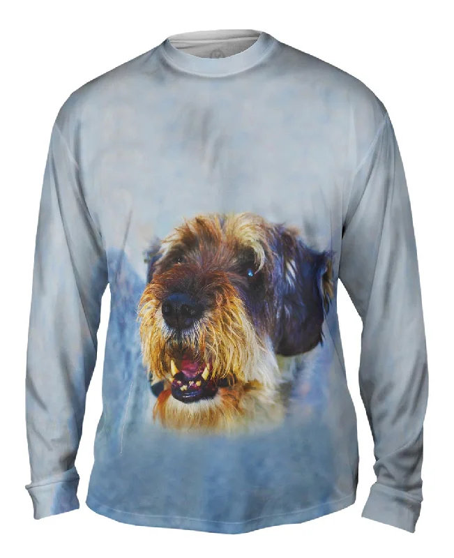 Classic V-Neck Long Sleeve-Scruffy Time Dog