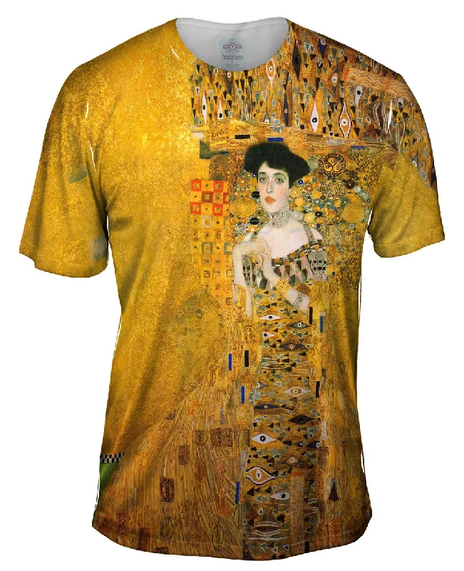 V-Neck T-Shirt-Gustav Klimt - "Portrait of Adele Bloch-bauer" (1907)