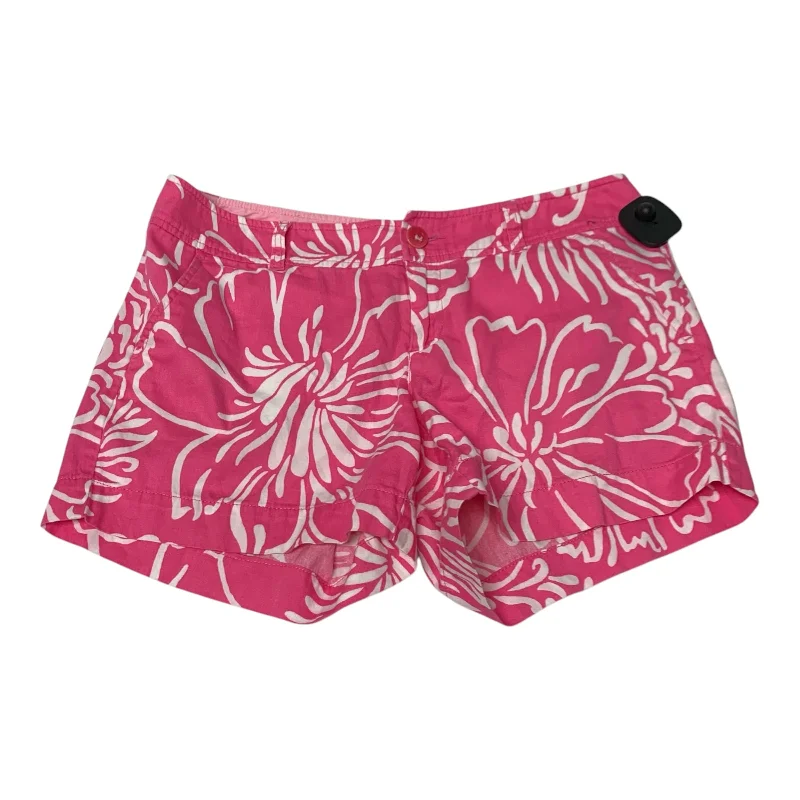 Summer Casual Shorts-Shorts Designer By Lilly Pulitzer In Pink & White, Size: 6