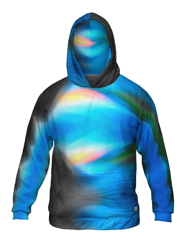 Hoodie with Pockets-Go With The Flow Waves Abstract