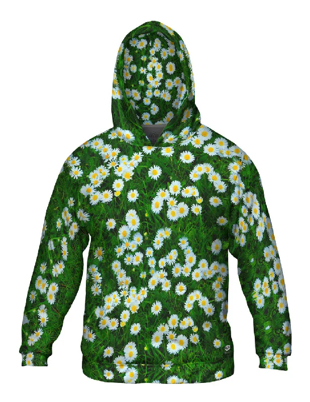 Casual Layer Hoodie-Field Of Daisies