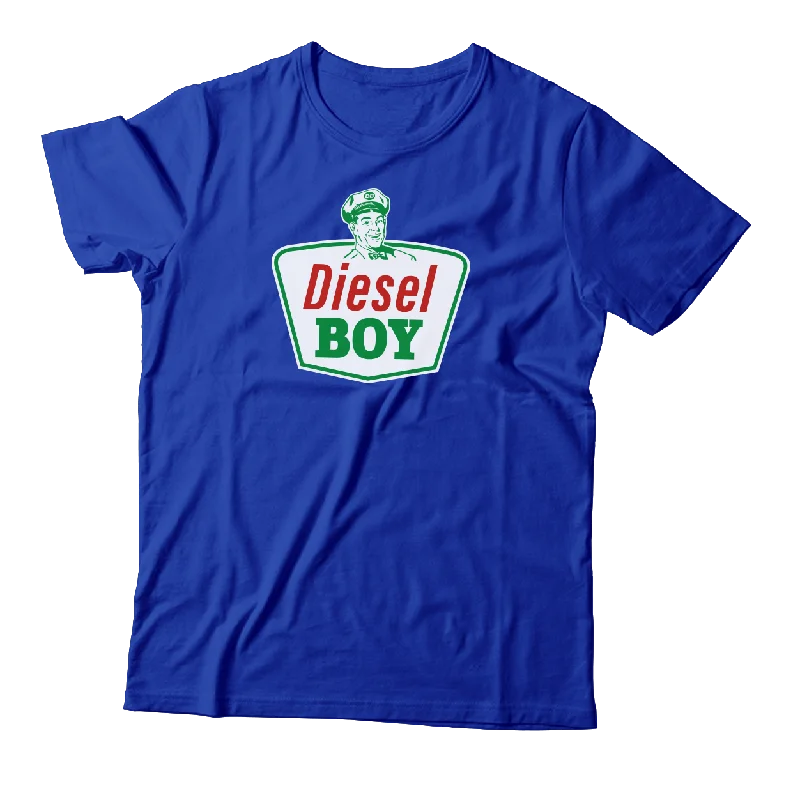 Plain White T-Shirt-DIESEL BOY - "Oil Man" (Royal Blue) (T-Shirt)