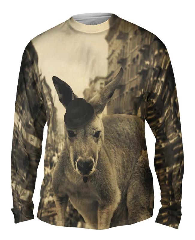 Soft Cotton Long Sleeve-Mustache Kangaroo