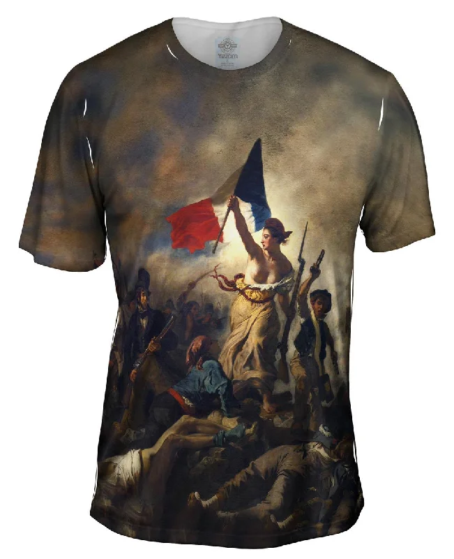 Pocket T-Shirt-Eugene Delacroix - "La Liberte guidant le peuple (Liberty Leading the People)"