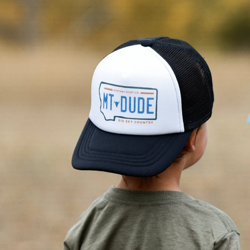 Customizable Hat-License Plate Dude Trucker Hat (kids)