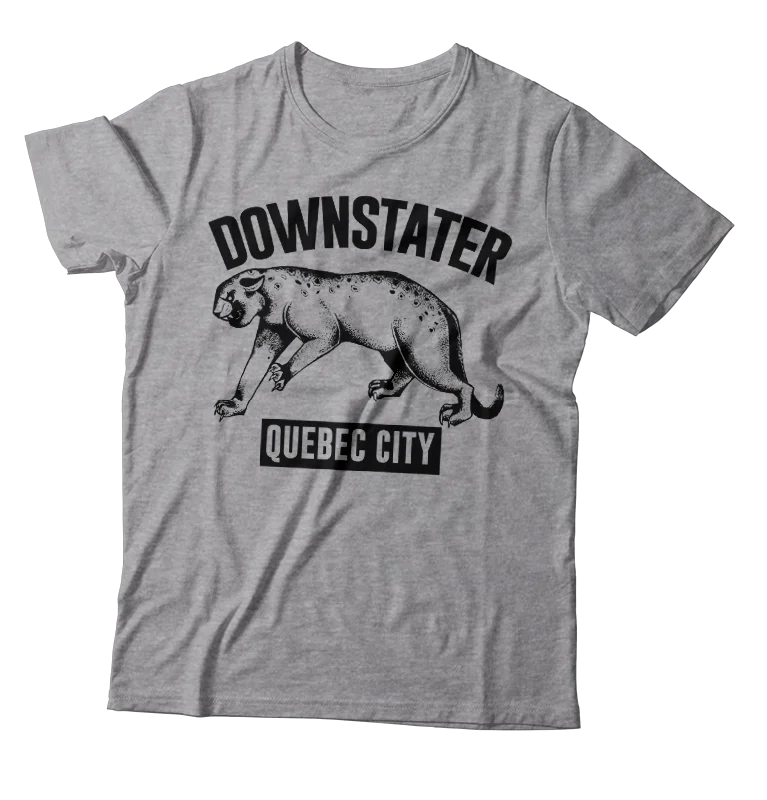 Short Sleeve T-Shirt-DOWNSTATER - "Jaguar" (Heather Grey) (T-Shirt)