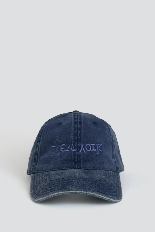 All-Weather Hat-New York Embroidered Hat - Washed Indigo