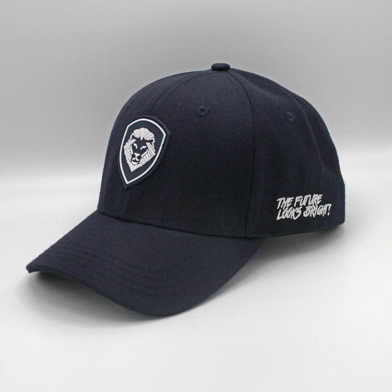 Sun Protection Hat-VT Shield Logo Future Looks Bright Navy Snapback Hat