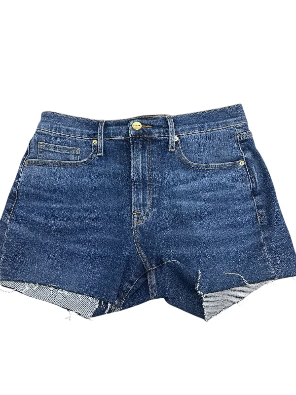 Soft Cotton Shorts-Shorts By Frame In Blue Denim, Size: 4