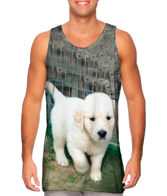 Versatile Tank Top-Golden Lab Puppy Toro