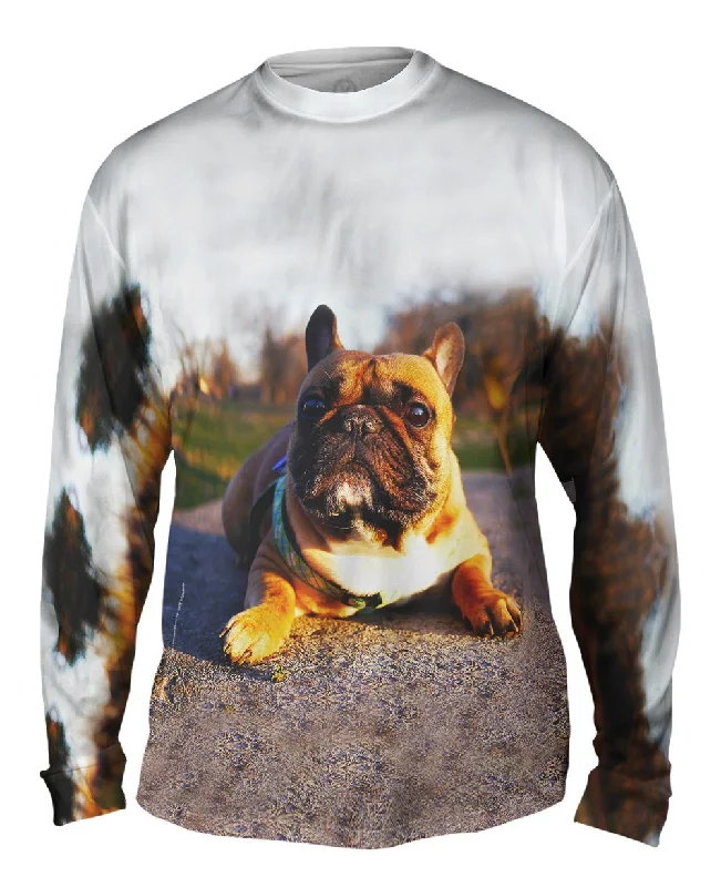 Breathable Long Sleeve Top-Thundering French Bulldog