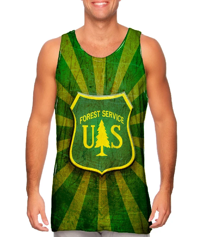 Stylish Workout Vest-Forest Service Star