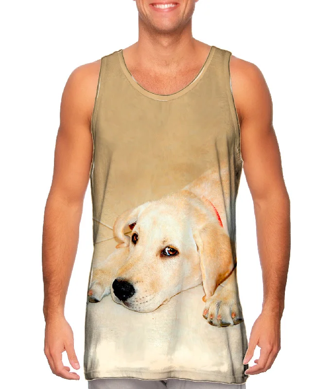 Mesh Tank Top-Golden Lab Cooling Off