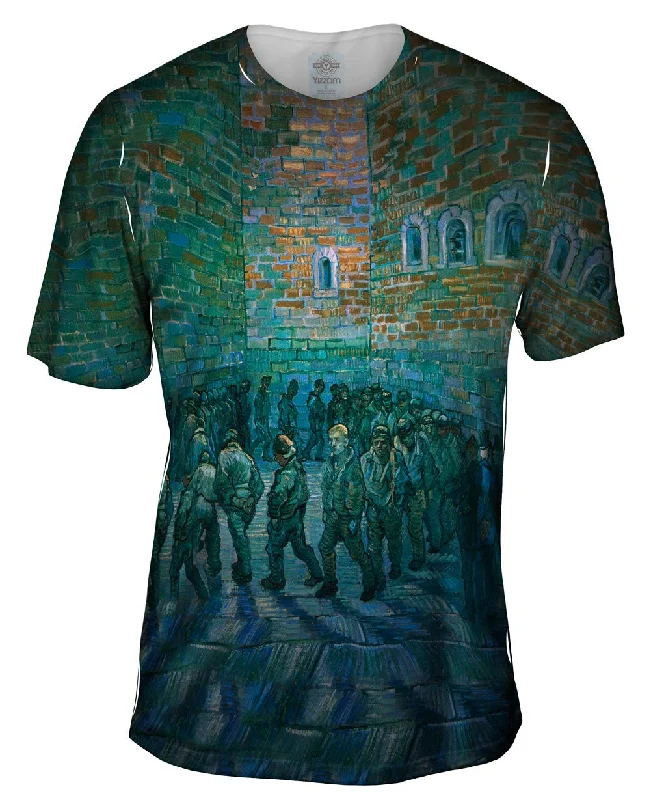 Minimalist T-Shirt-Vincent van Gogh - "The Prison Courtyard" (1890)