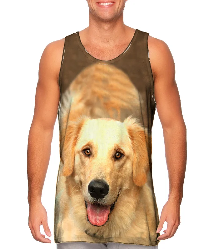 Fitness Tank Top-Fluffy Tailed Golden Lab