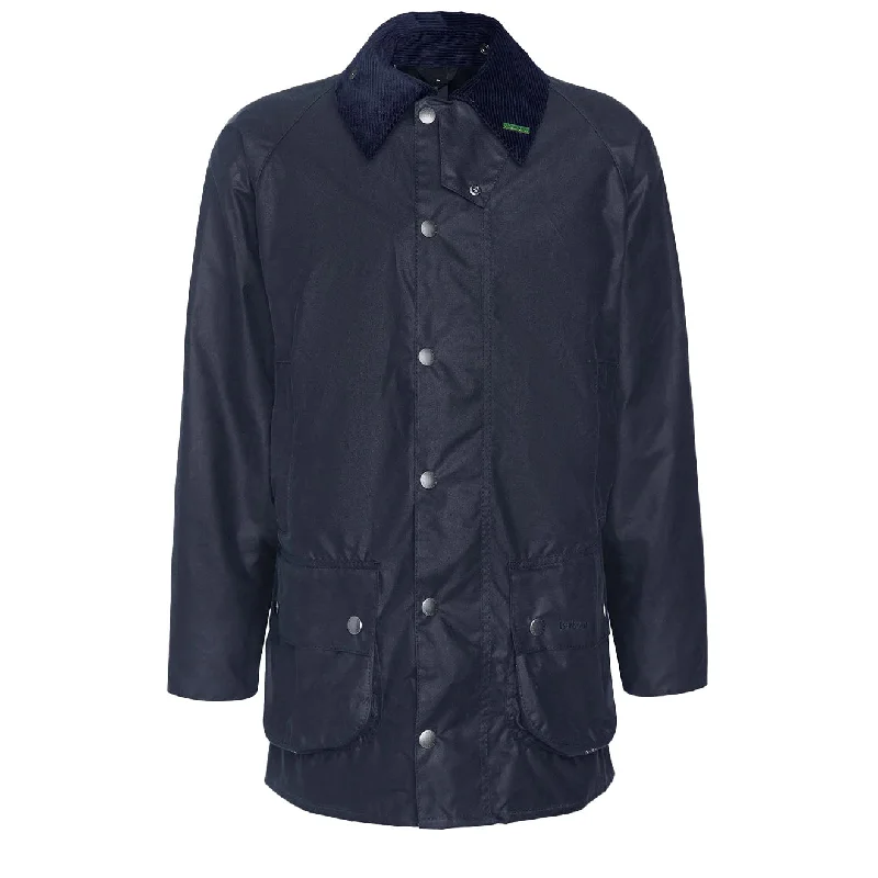 Wool Blend Jacket-Barbour Beaufort 40 Wax Jacket Navy