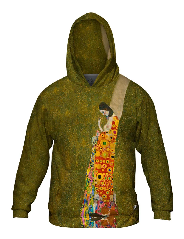 Casual Athletic Hoodie-Gustav Klimt -"Hope II" (1908)