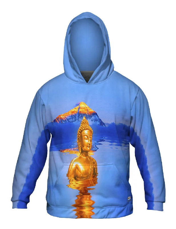 Sweatshirt Hoodie-Golden Peaks Buddha And Mount Everest