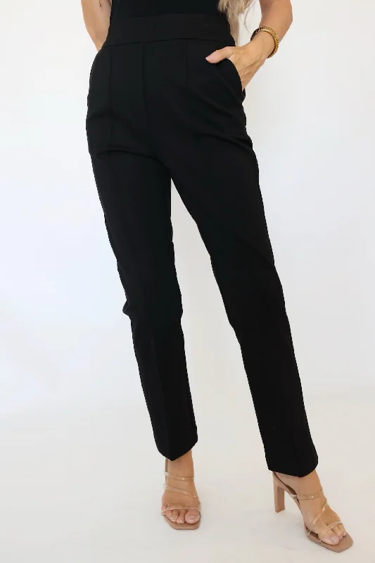 Comfortable Pants-Aiden Trouser - Black