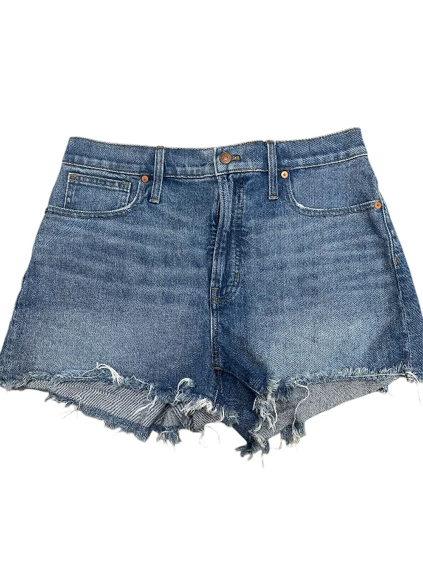 Plaid Shorts-Shorts By Madewell In Blue Denim, Size: 12