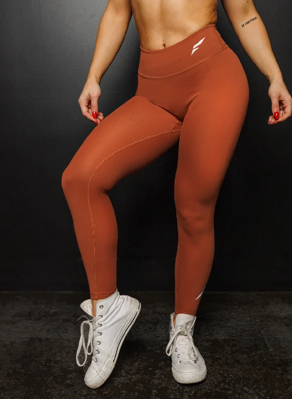 Slim Tapered Pants-ESSENTIAL LEGGING - PUMPKIN