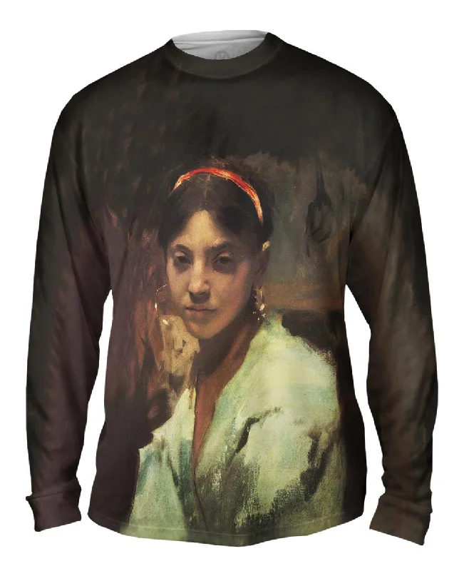 Premium Long Sleeve Shirt-Sargent -"Capri Girl" (1878)