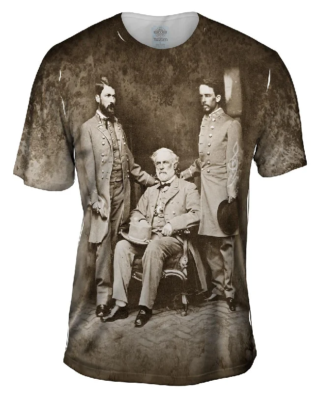 Fitted T-Shirt-General Robert E Lee , Custis Lee & Walter Taylor