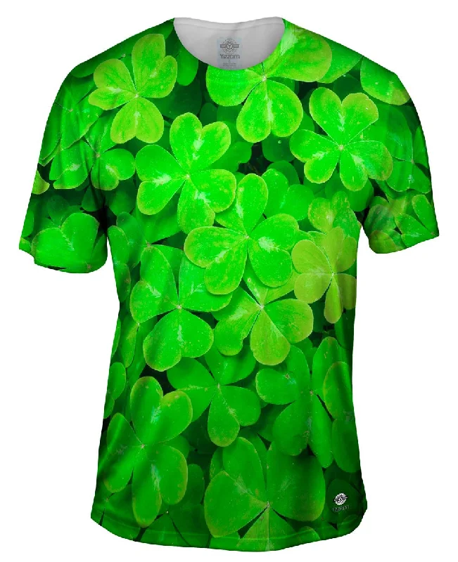 Cool Graphic T-Shirt-St Patrick Four Leaf Clover