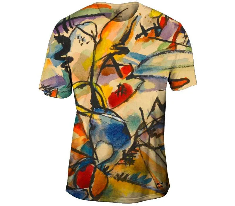 Workout T-Shirt-Untitled 1916 - Sparkling Yellow and Blue  - Kandinsky