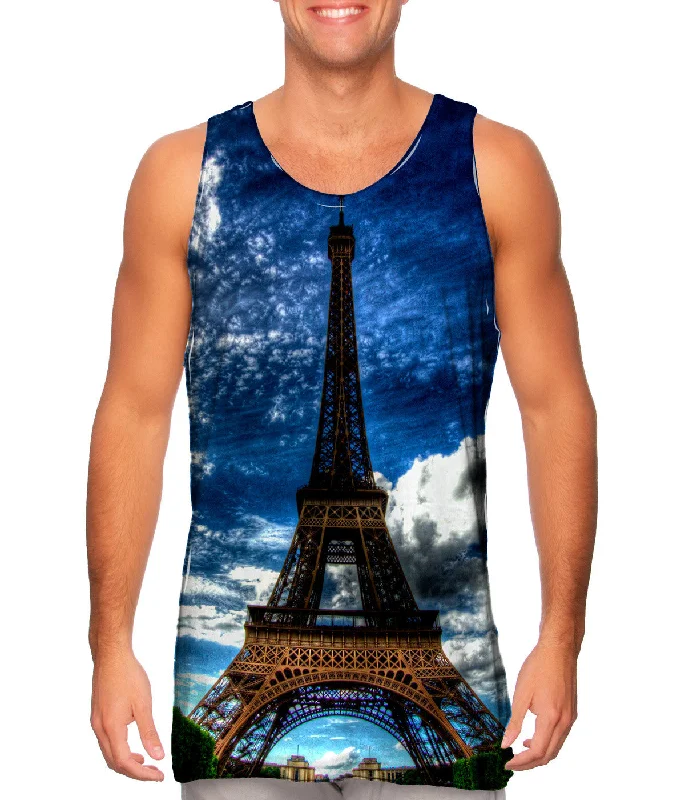 Stretch Fit Tank-Eiffel Tower Summer