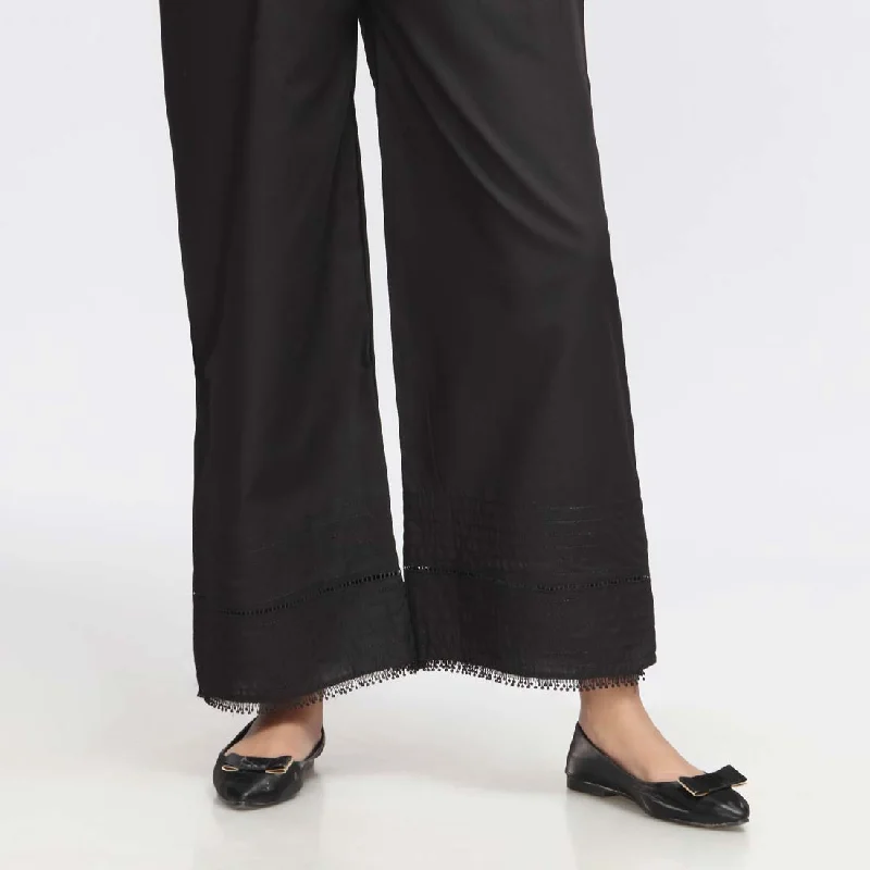 Eco-Friendly Pants-Black Cambric Trouser PS4516