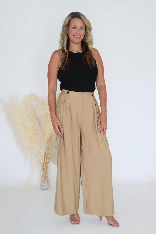 Soft Fleece Pants-Cassandra Wide Leg Pant (FINAL SALE)