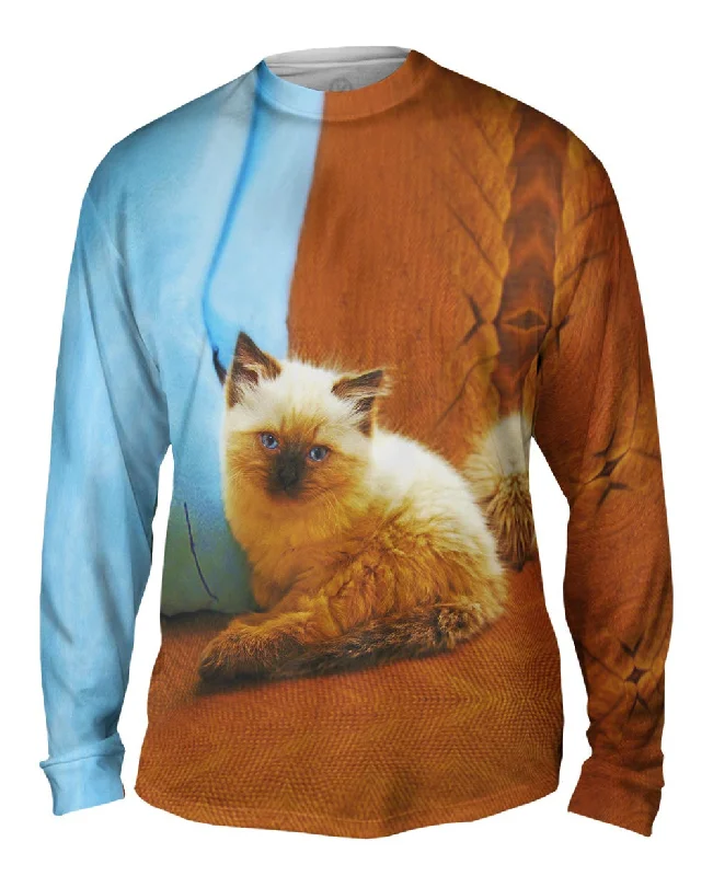 Lightweight Long Sleeve Top-Siamese Kittens Favorite Pillow