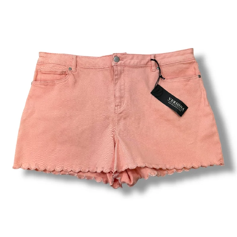 Zip Off Shorts-Shorts By Versona In Peach, Size: 18